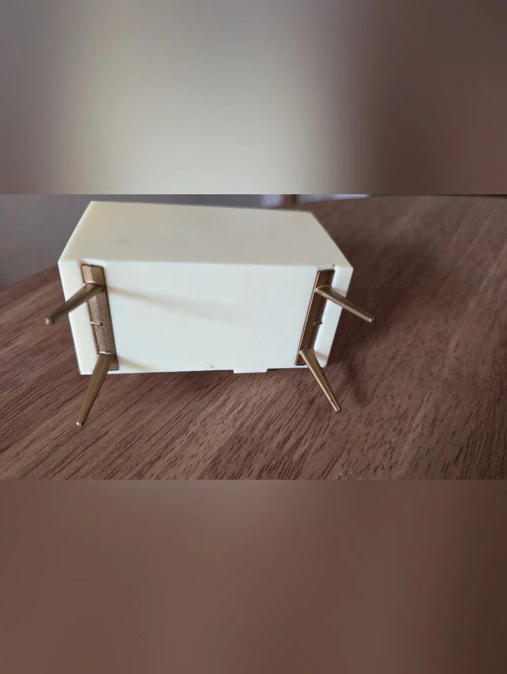Antique Rare 1950s Ivory TV Console Salt & Pepper Shakers